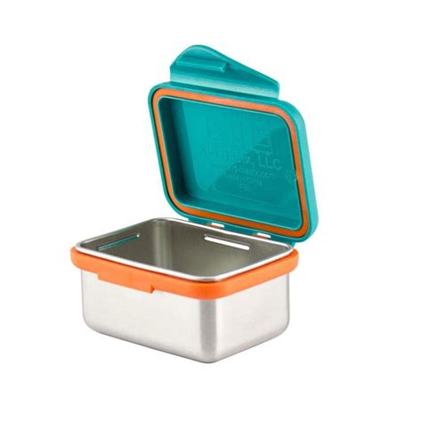 kid basix safe snacker 7 ounce stainless steel lunch box|Kid Basix Safe Snacker, Reusable Stainless Steel Lunchbox .